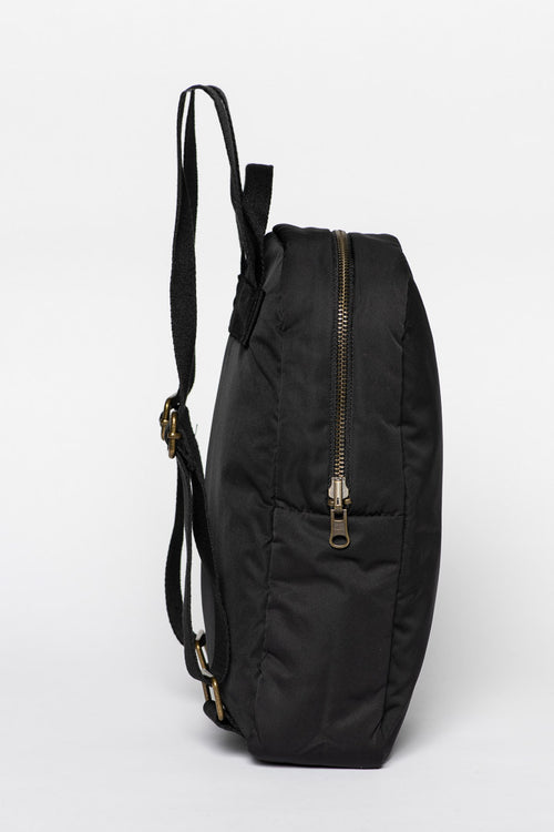Puffy Mini-Rucksack | Schwarze