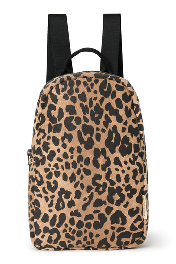 Brown Leopard Cotton Mini-Rucksack