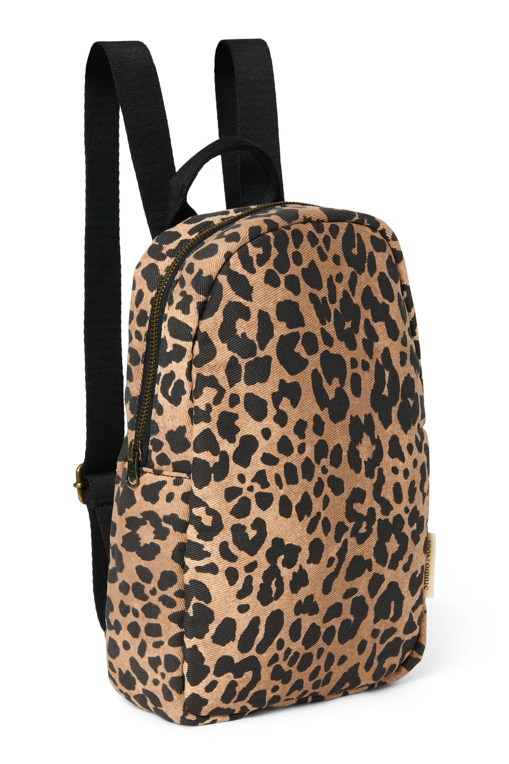 Brown Leopard Cotton Mini-Rucksack