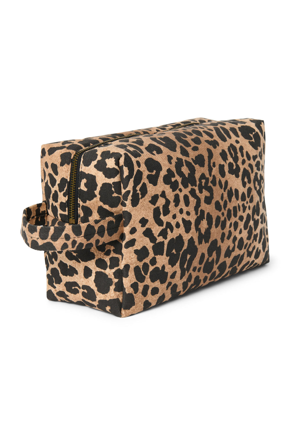Brown Leopard Cotton-Kosmetiktasche