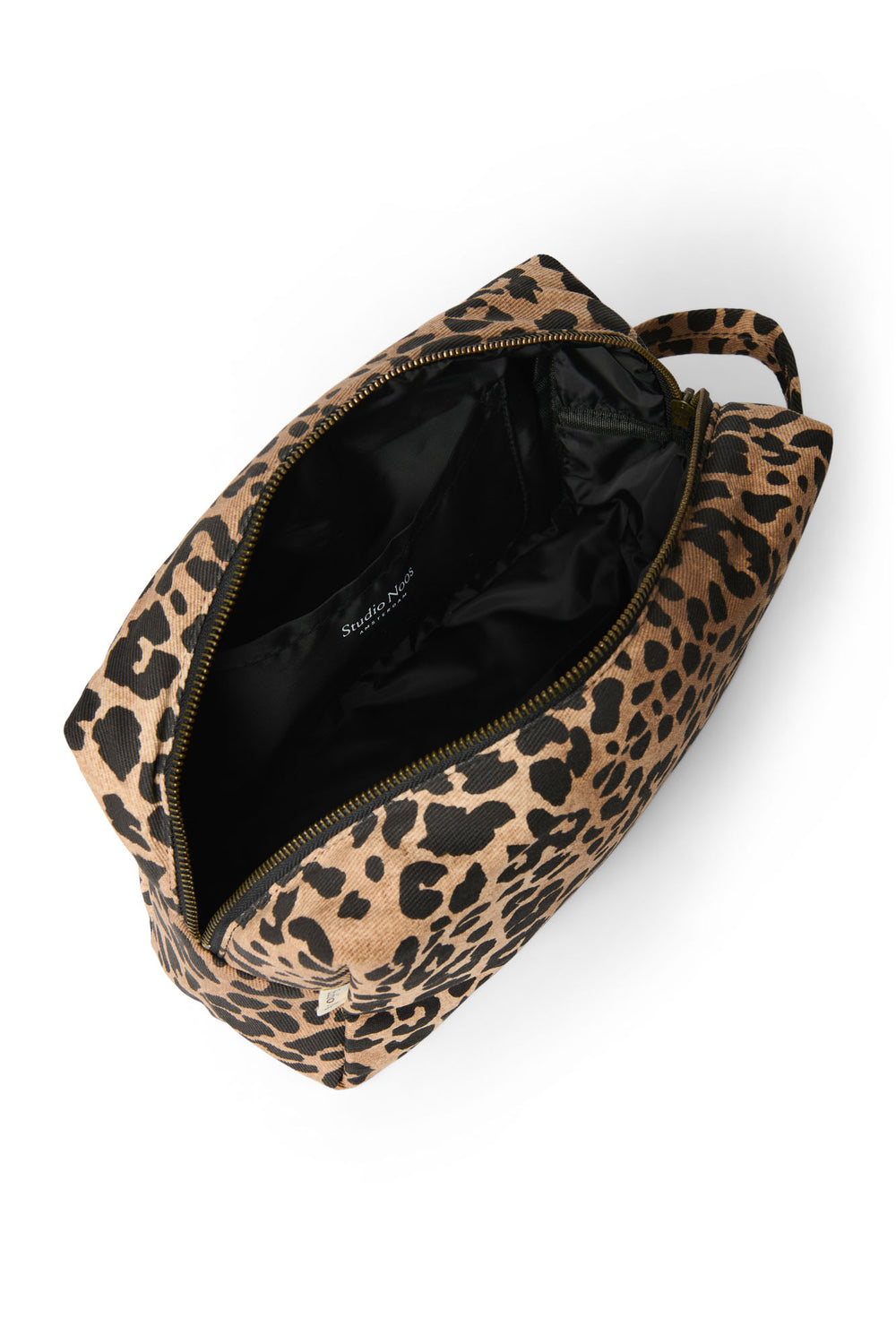 Brown Leopard Cotton-Kosmetiktasche