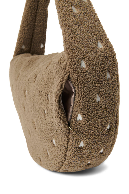 Braune Hearts Teddy-Umhängetasche