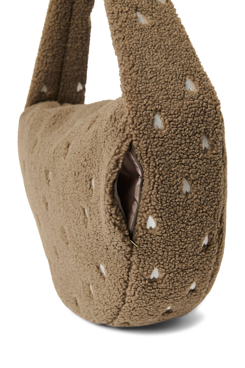 Braune Hearts Teddy-Umhängetasche