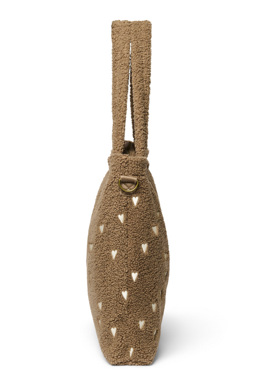 Teddy Hearts-Wickeltasche | Braune