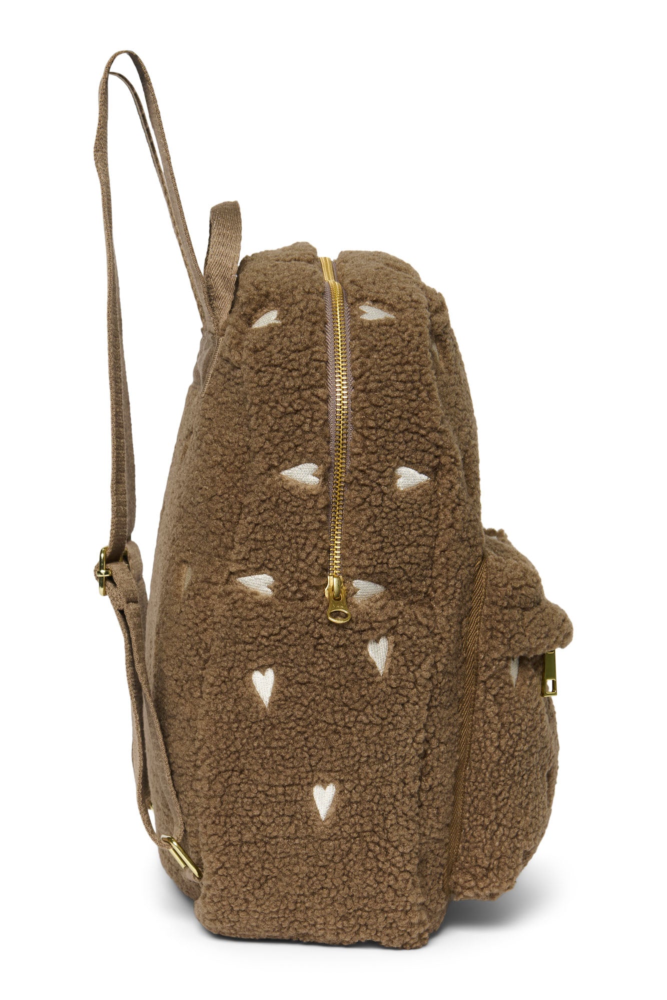 Teddy Midi-Rucksack | Braun Hearts