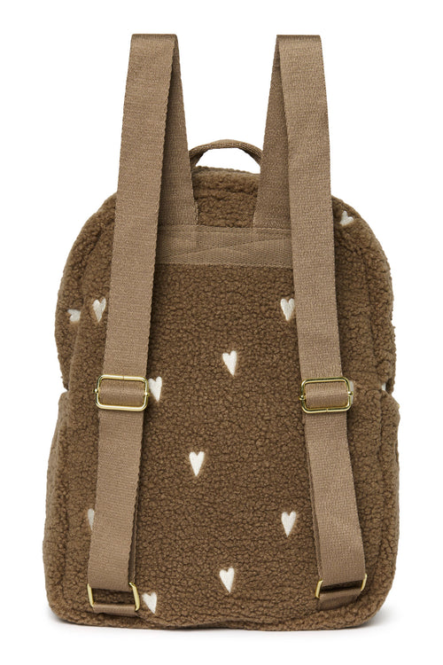 Teddy Midi-Rucksack | Brauner Hearts