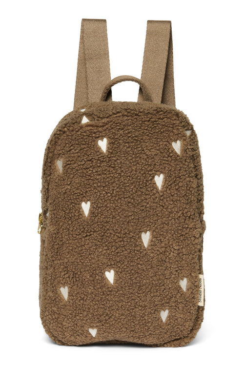 Teddy Mini-Rucksack | Brauner Hearts