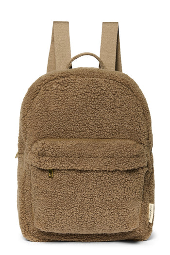 Teddy Midi-Rucksack Mit Fronttasche | Braune