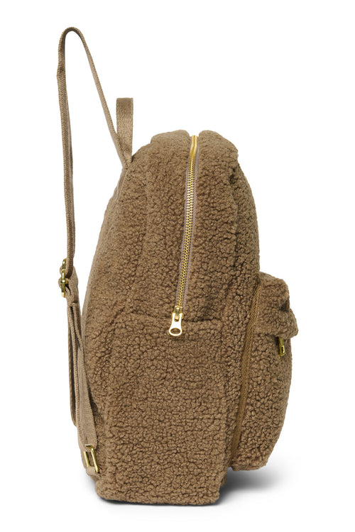 Teddy Midi-Rucksack Mit Fronttasche | Braune