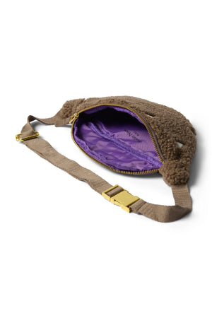 Teddy Mini-Gürteltasche | Braune Hearts