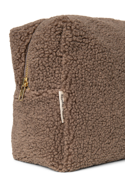 Teddy-Kosmetiktasche | Braune