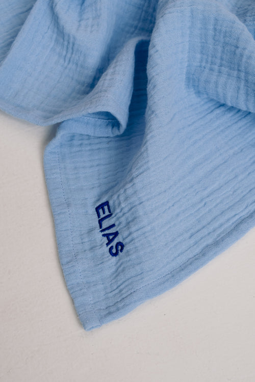 Mittlere Uni-Musselintücher in Hellblau