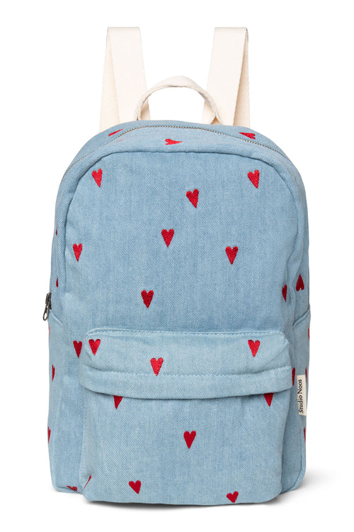 Denim Midi-Rucksack | Blau Hearts