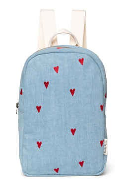 Denim Mini-Rucksack | Blau Hearts