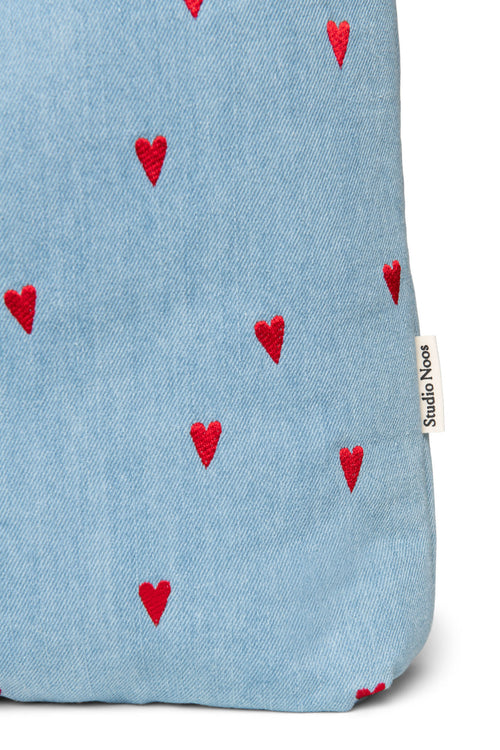 Denim Mom-Bag | Blaue Hearts