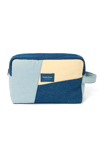 Denim Patchwork-Kosmetiktasche