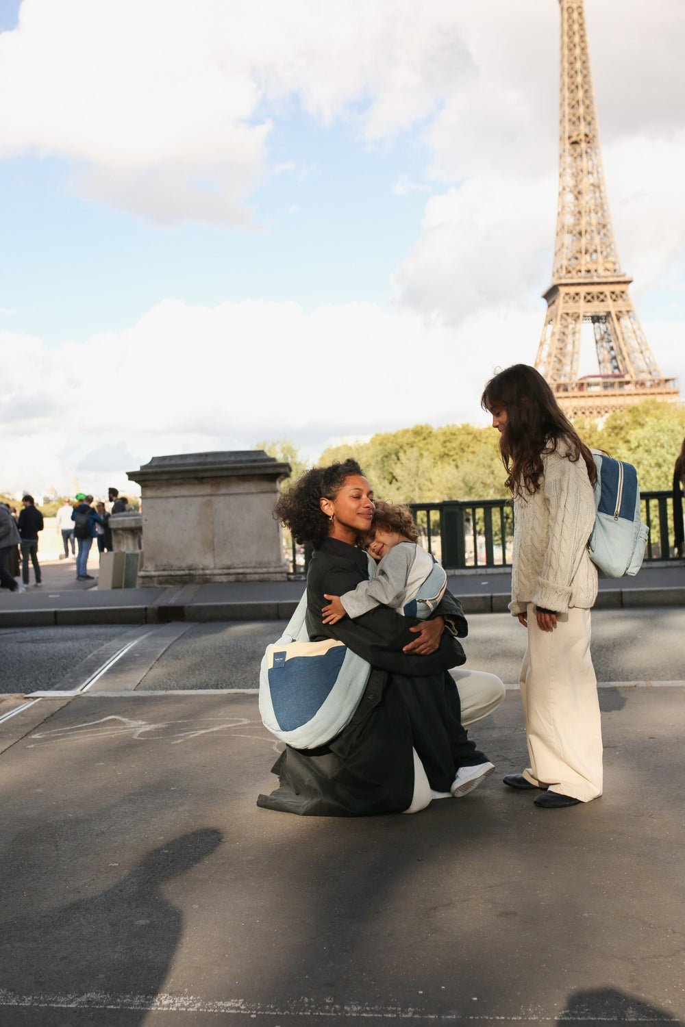 Denim Patchwork-Umhängetasche