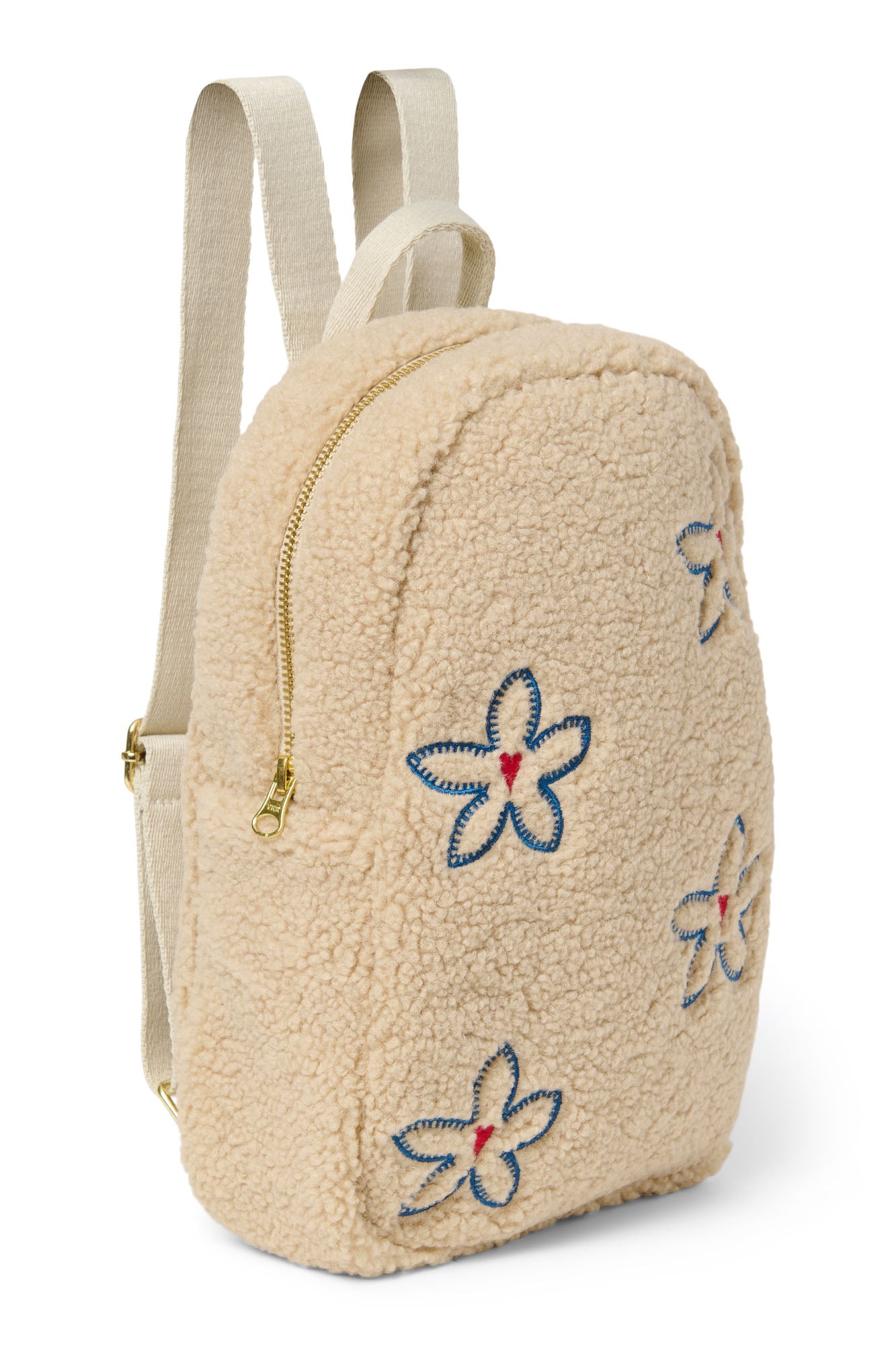 Teddy Mini Rucksack | Ecru Flower Heart