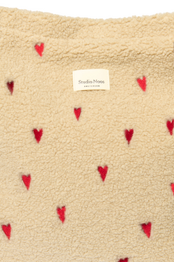 Teddy Hearts-Wickeltasche | Ecru