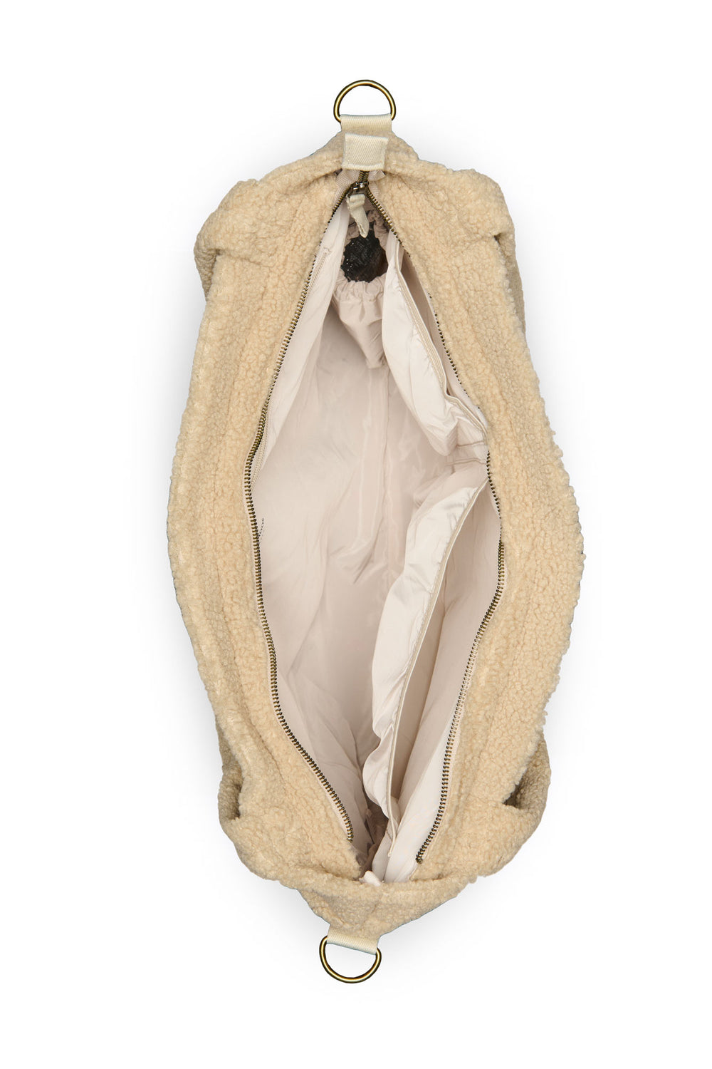 Teddy Hearts-Wickeltasche | Ecru