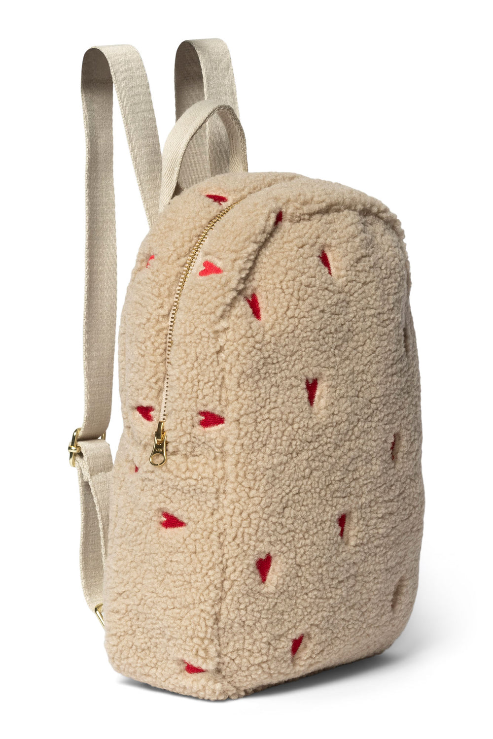 Teddy Mini-Rucksack | Ecru Hearts