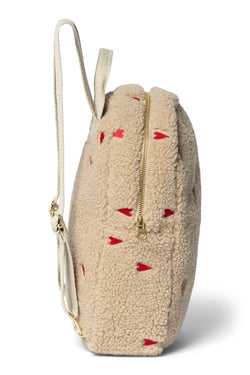 Teddy Mini-Rucksack | Ecru Hearts