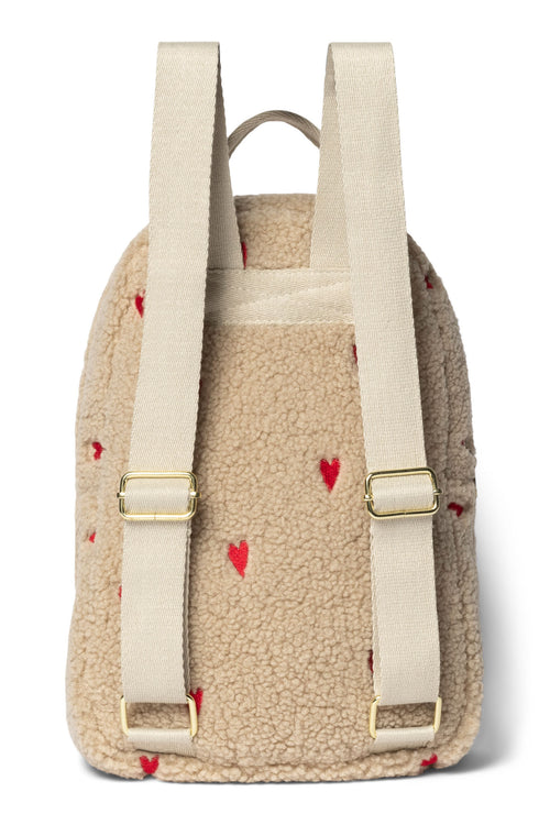 Teddy Mini-Rucksack | Ecru Hearts
