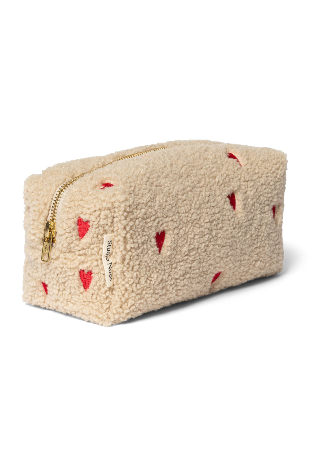 Teddy Hearts-Pouch | Ecru
