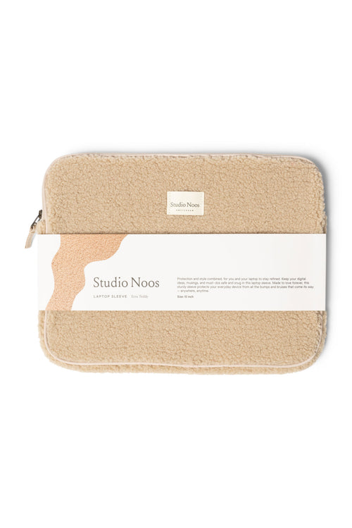 Teddy-Laptophülle 15 Inch | Ecru