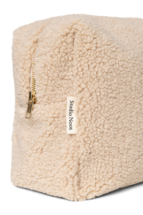 Teddy-Kosmetiktasche | Ecru