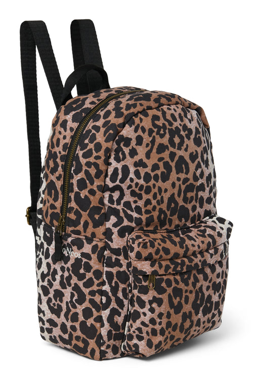 Soft Cotton Midi-Rucksack | Hazel Leopard