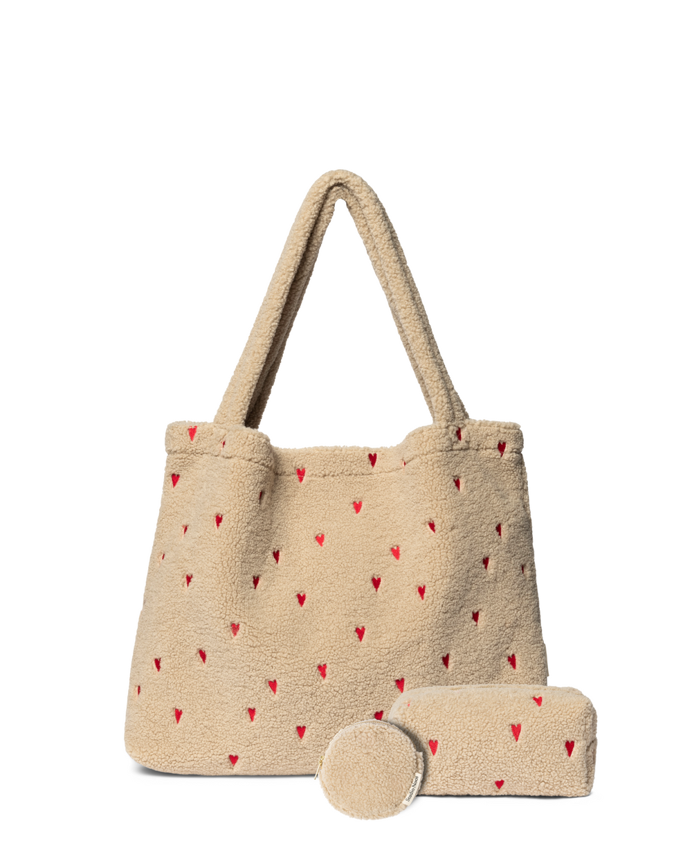 Classic Teddy Geschenkset Ecru Herzen