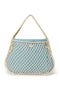 Wende-Inlay in Blau-Gelb | Macramé Mom-Bag in Natur mit