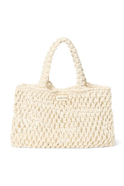 Macrame Mini-Handtasche | Naturfarbene