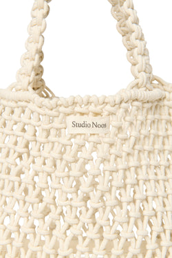 Macrame Mini-Handtasche | Naturfarbene