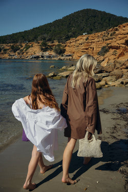 Macrame Mini-Handtasche | Naturfarbene