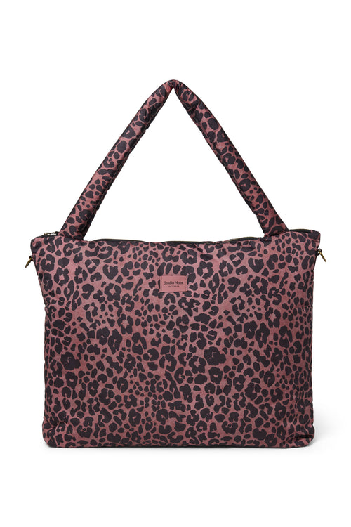 Red Leopard Puffy-Wickeltasche