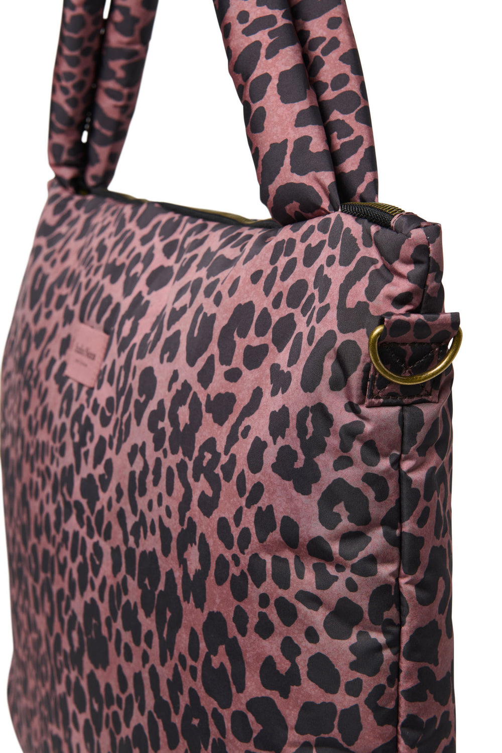 Red Leopard Puffy-Wickeltasche