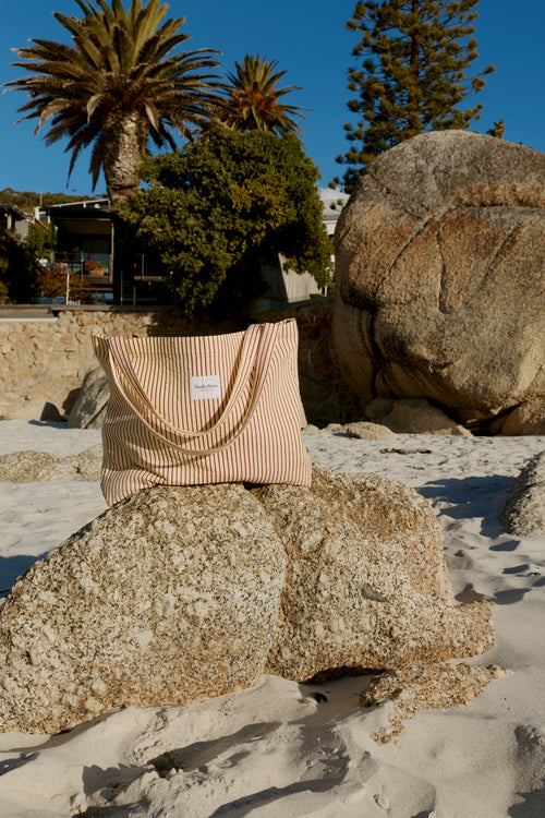 Poplin Striped Mom-Bag | Gelbe