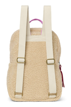 Teddy Midi-Rucksack | Ecru/Violett