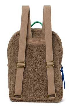 Teddy Midi-Rucksack | Braun/Burgunderrot
