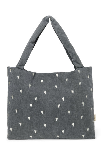 Denim Mom-Bag | Graue Hearts