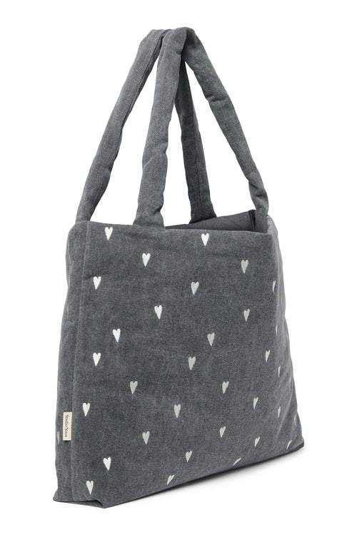 Denim Mom-Bag | Graue Hearts
