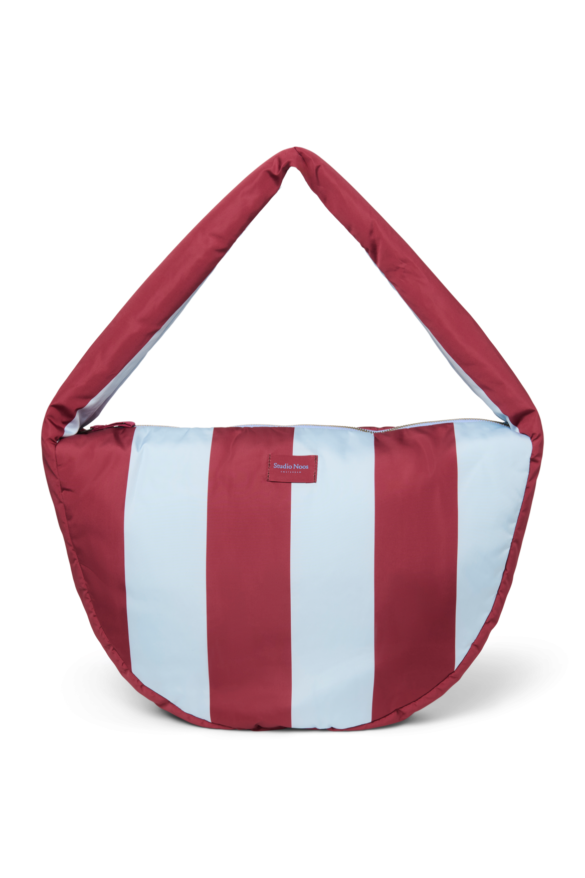 Bordeaux / Hellblau Bold Stripe-Umhängetasche