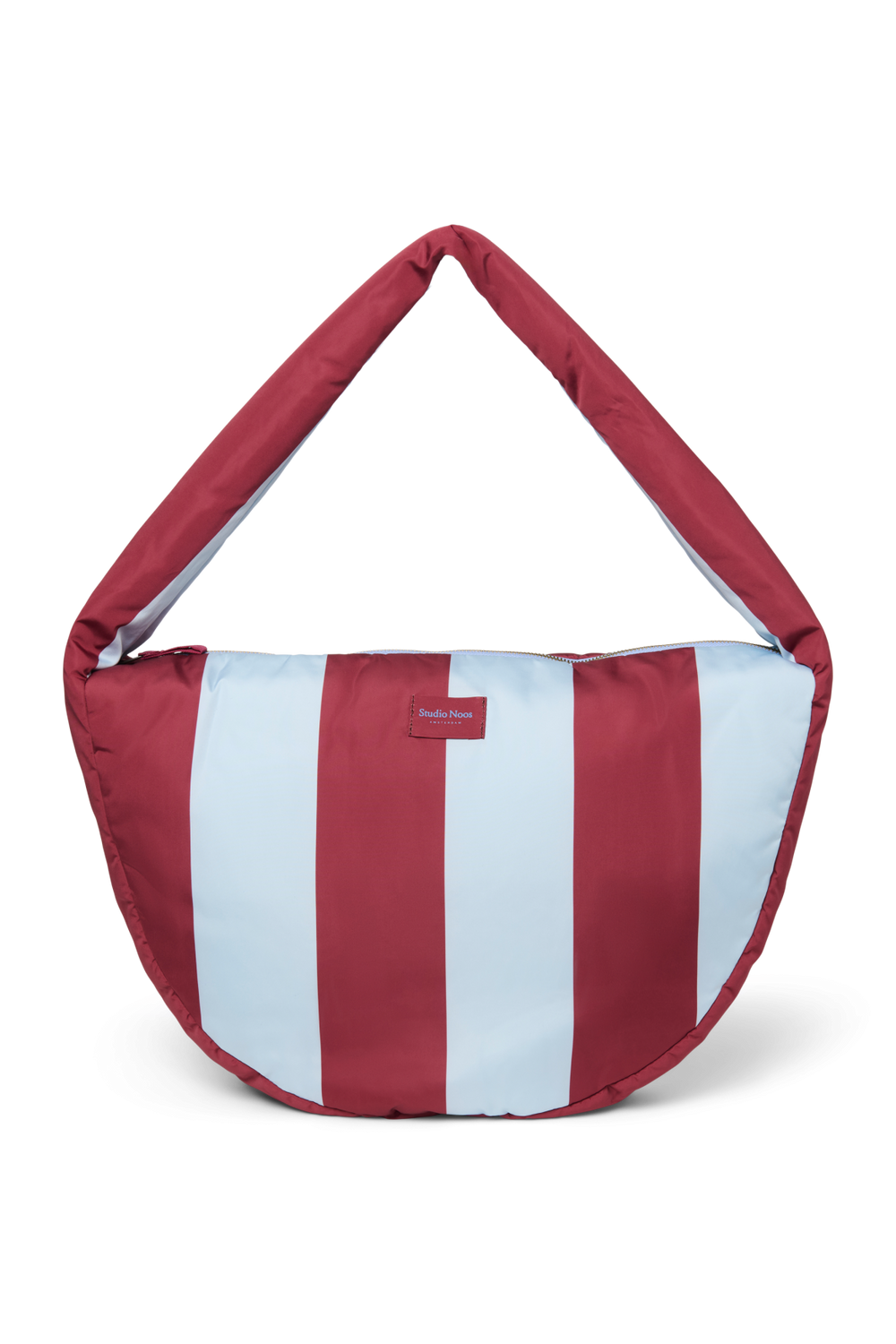 Bordeaux / Hellblau Bold Stripe-Umhängetasche