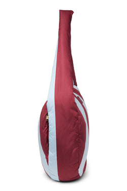 Bordeaux / Hellblau Bold Stripe-Umhängetasche