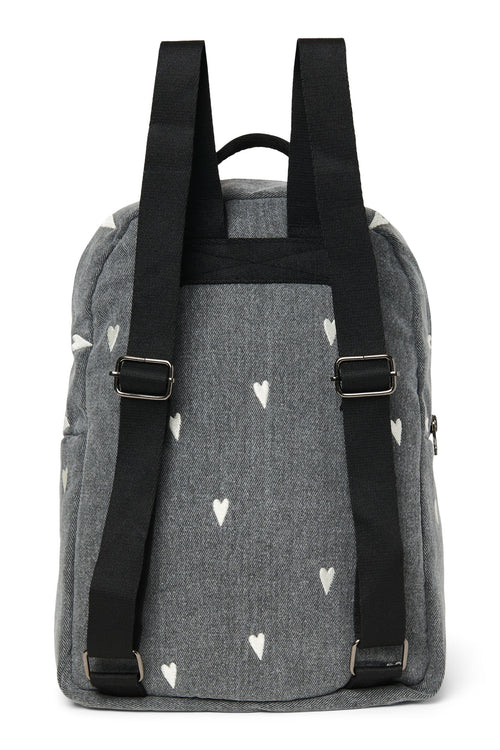 Denim Midi-Rucksack | Grauer Hearts