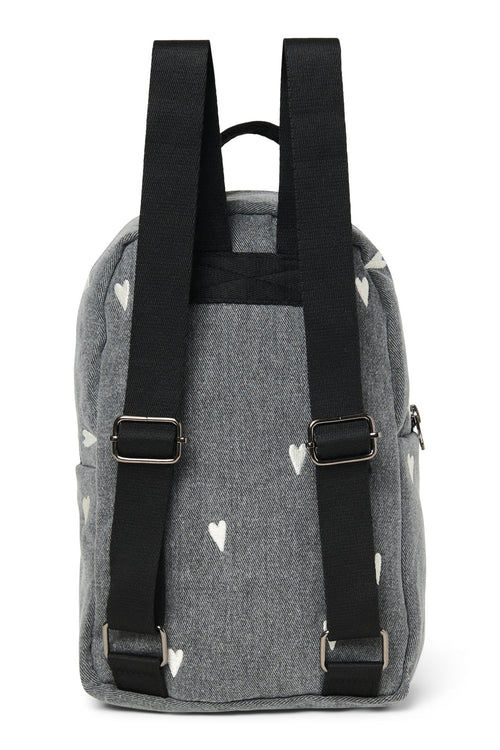 Denim Mini-Rucksack | Grauer Hearts