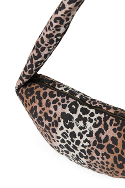 Hazel Leopard Mini-Umhängetasche aus weicher Baumwolle
