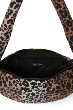 Hazel Leopard Mini-Umhängetasche aus weicher Baumwolle